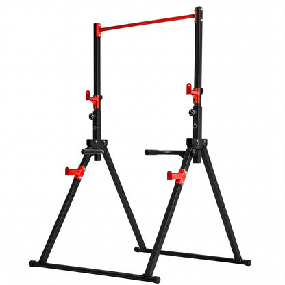 Centra Pull Up Bar  Pull Up Station  Dip Bars Free Standing  220KG  Black Red