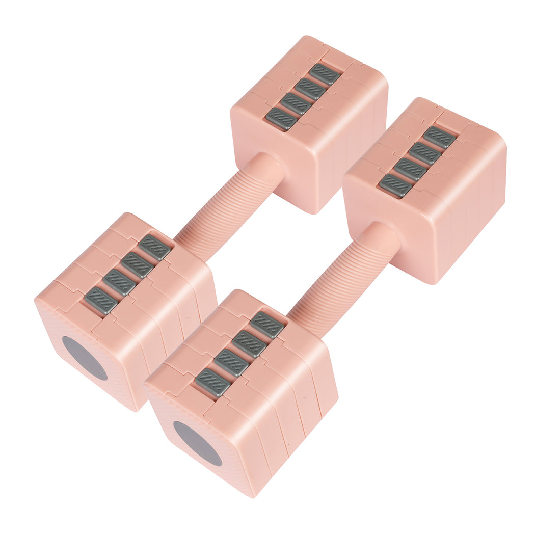 Centra Pair Adjustable Dumbbells 2.8kg-10kg Gym Training Metal Weight Block Set