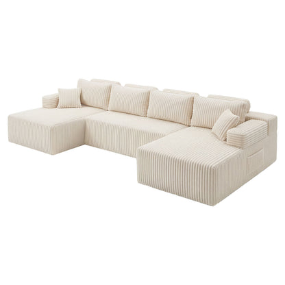 Levede Modular Sectional Sofa Bed 3 Seater U Shaped Convertible Soft Boneless