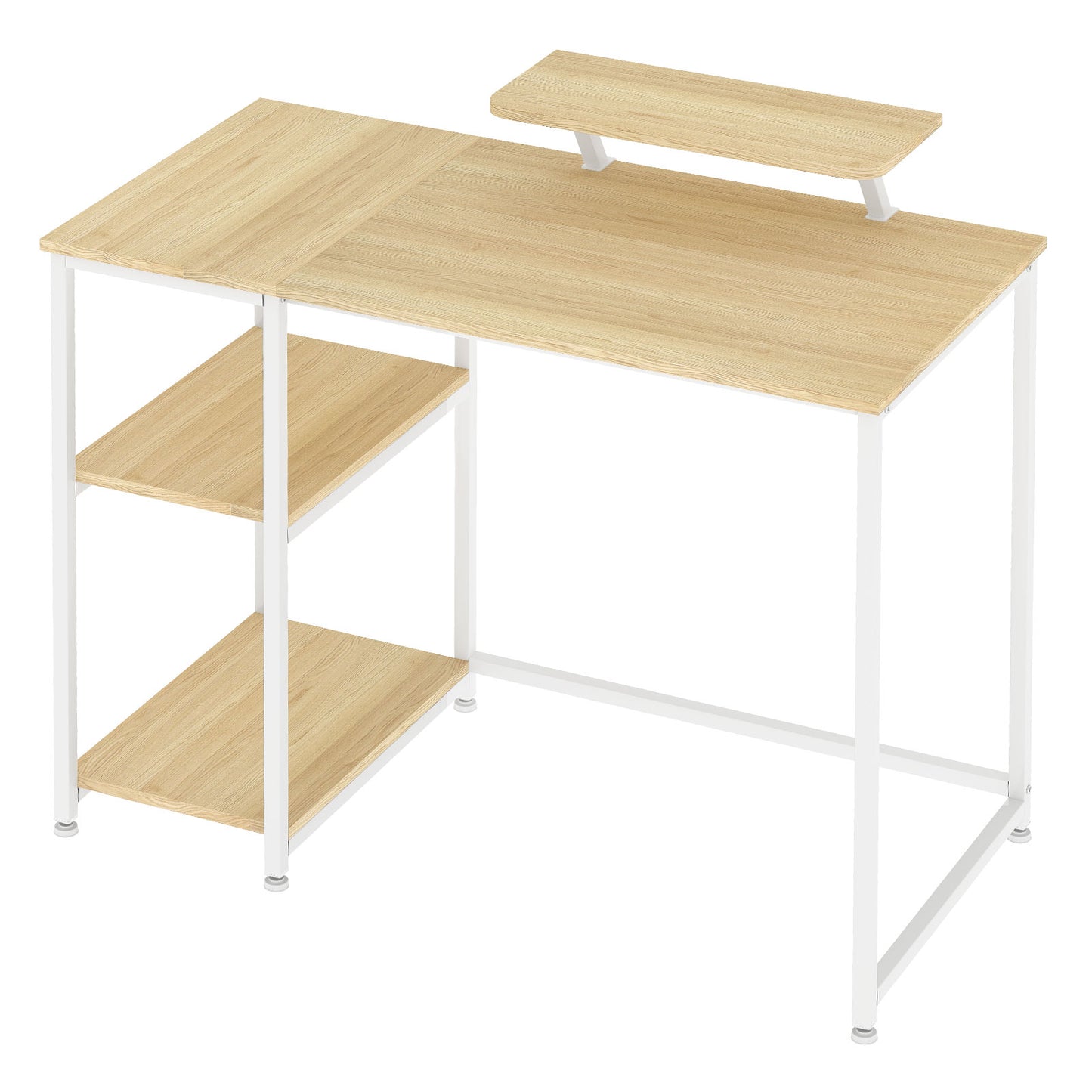 Levede Computer Desk L Shaped Corner Office Table Home Storage Shelves Drawers