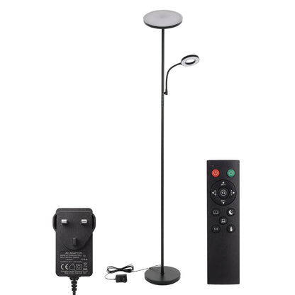 Emitto Modern Floor Lamp 2-in-1 Adjustable Reading Light Remote Control Timer