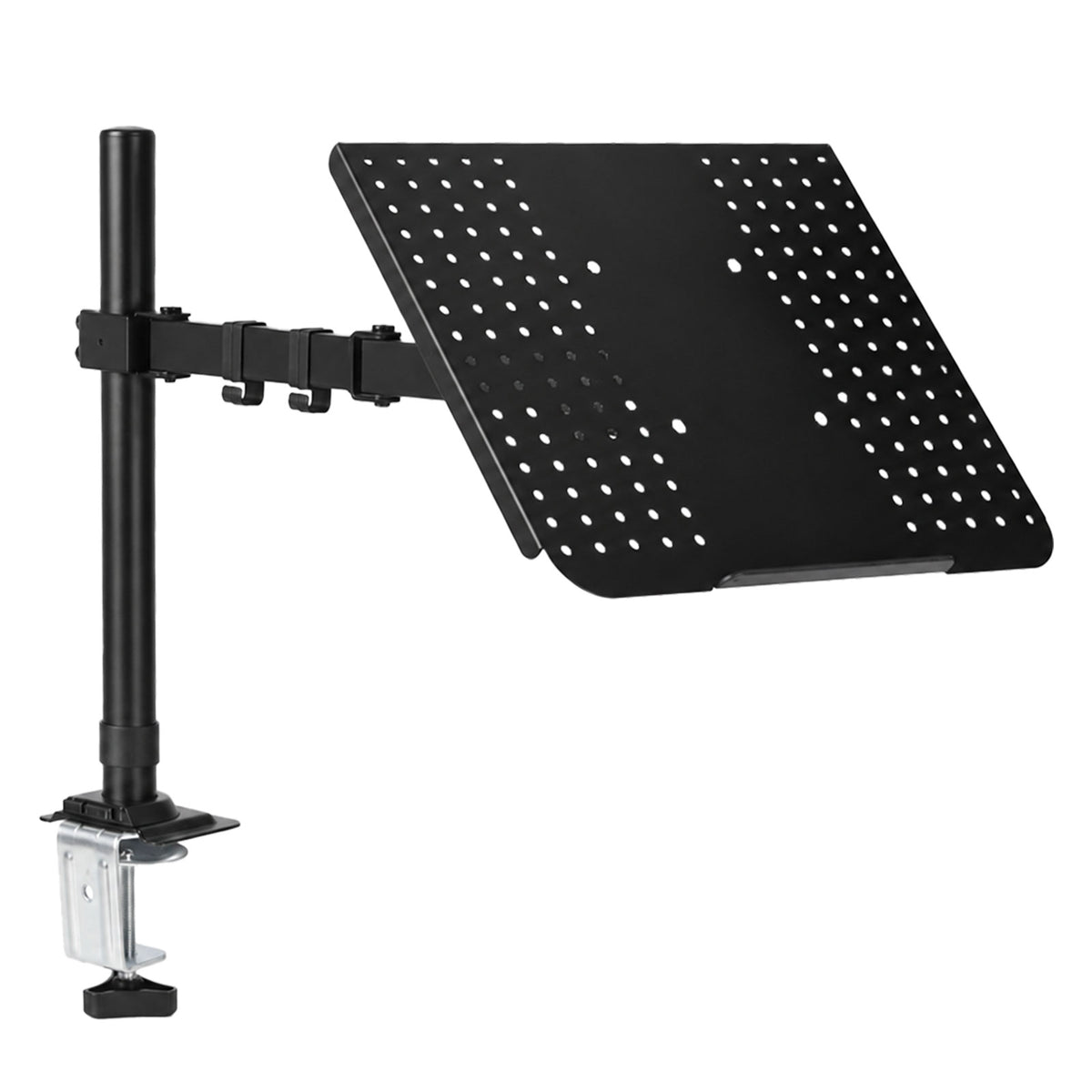 Levede Laptop Desk For  Adjustable Riser With Rotatable Monitor Mount Black