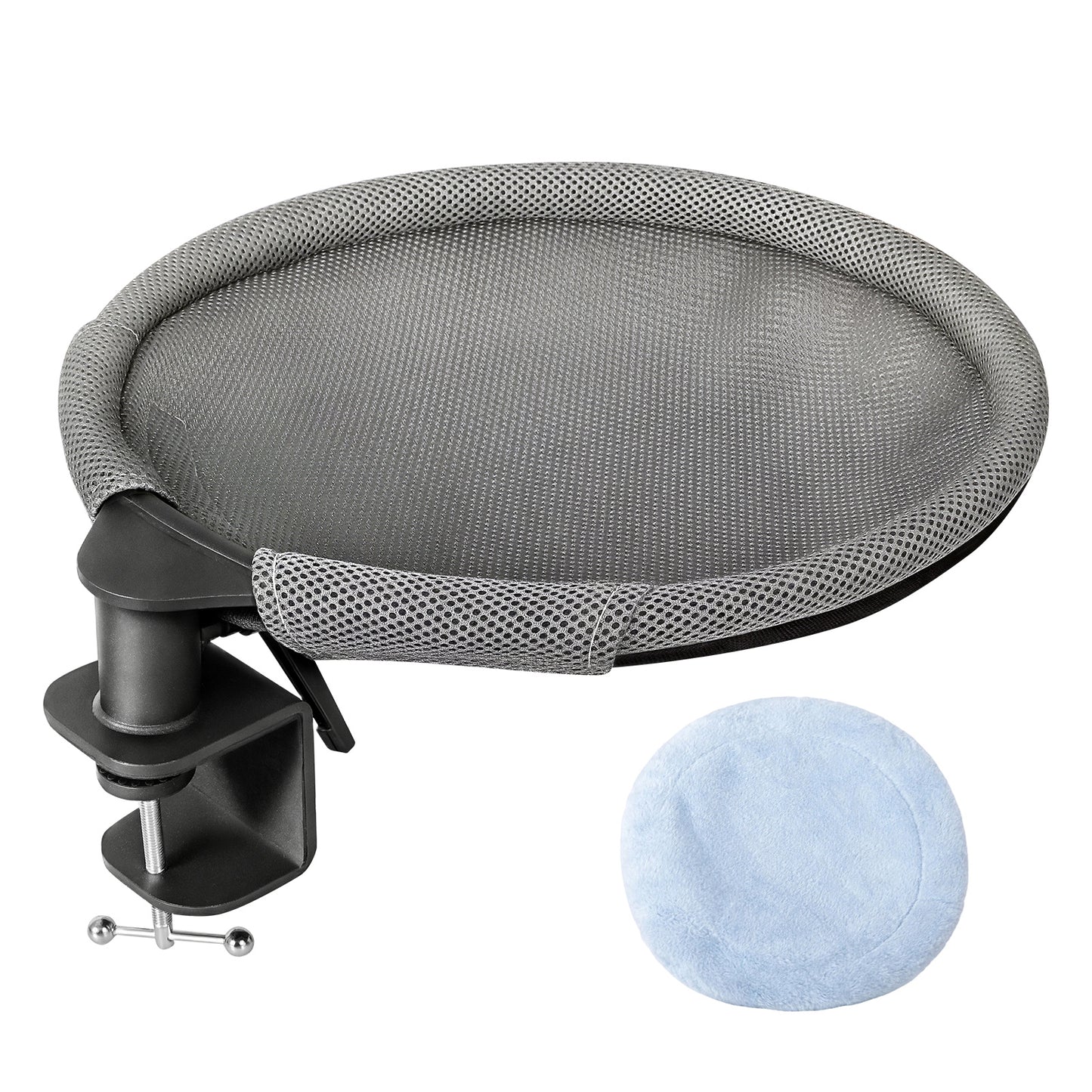Skylos Cat Bed for Desk 360° Rotating Sturdy Hammock Plush Mesh Hold 21kg Indoor