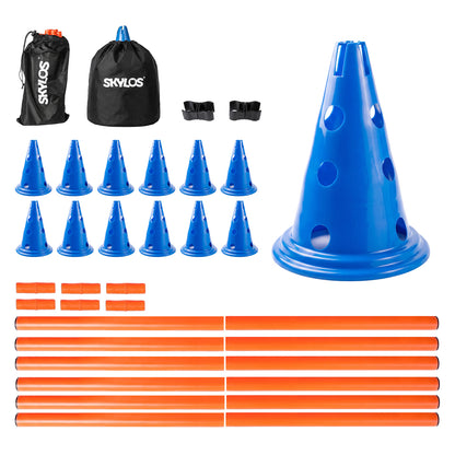 Skylos Dog Agility Training Set Hurdle Cone Kit Height Adjustable Storage Bag