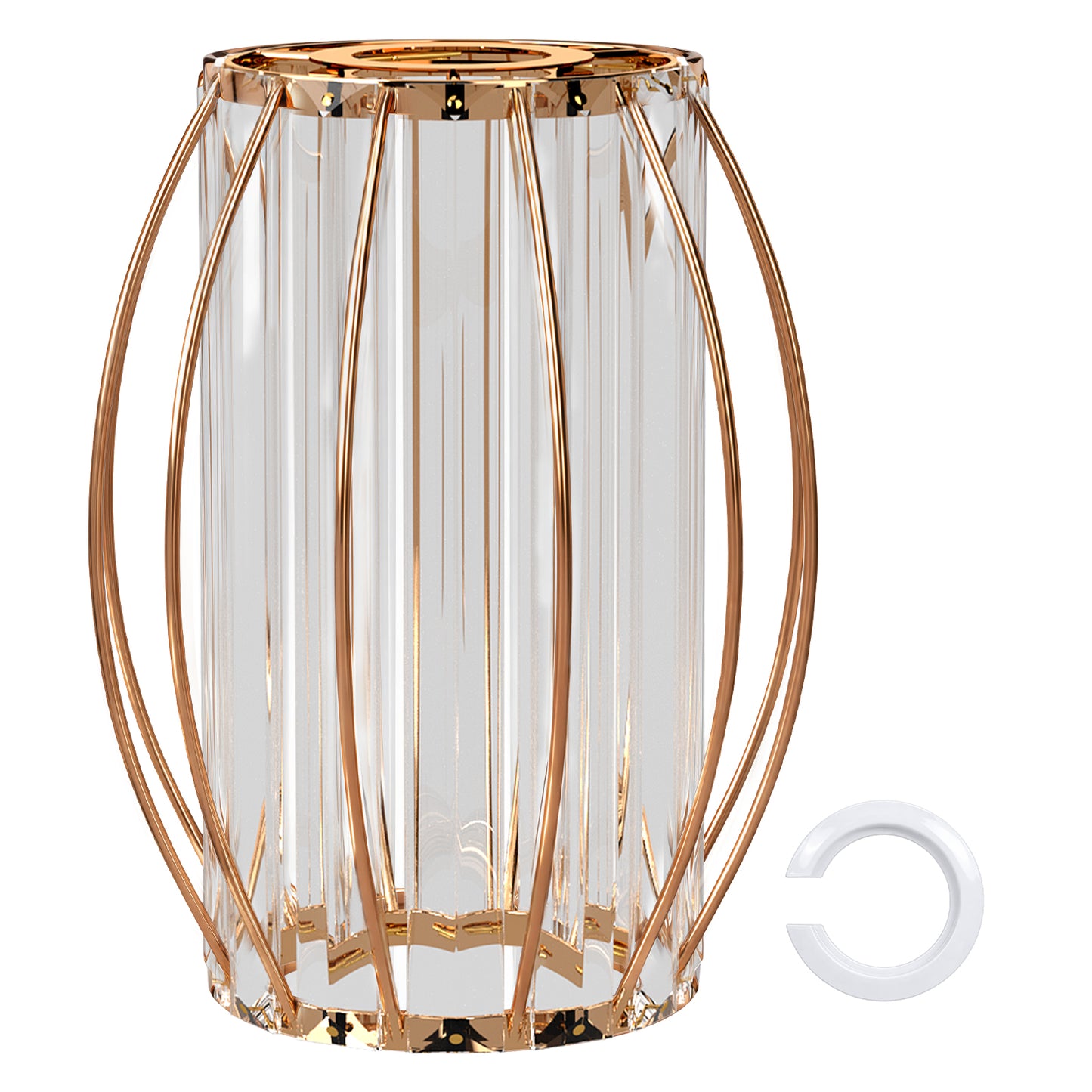 Emitto Ceiling Light Shade Easy Fit Pendant Lampshade Woven Metal Glass E27 B22