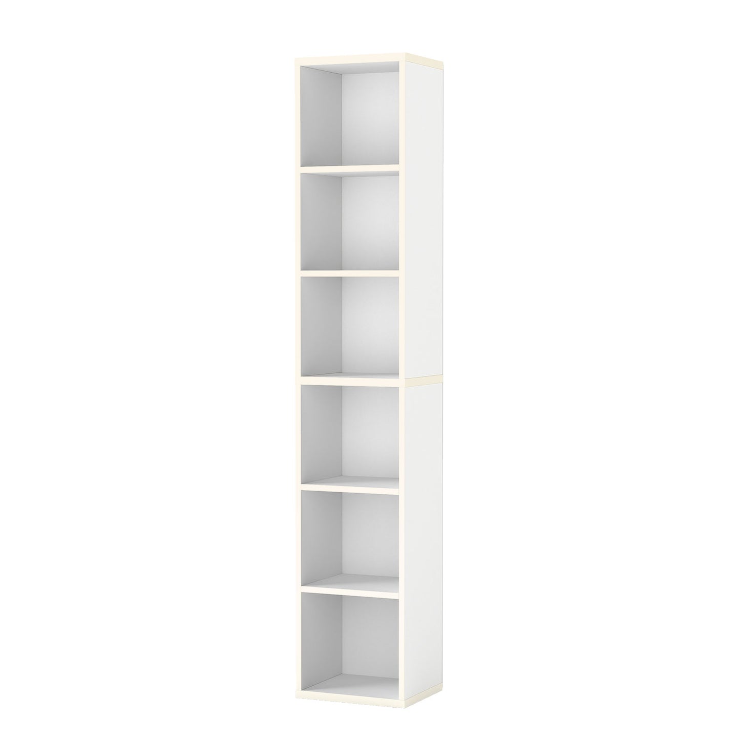 Levede Bookcases Book Shelf Shelving Storage Unit Slim Wood Office Home White