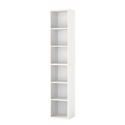 Levede Bookcases Book Shelf Shelving Storage Unit Slim Wood Office Home White