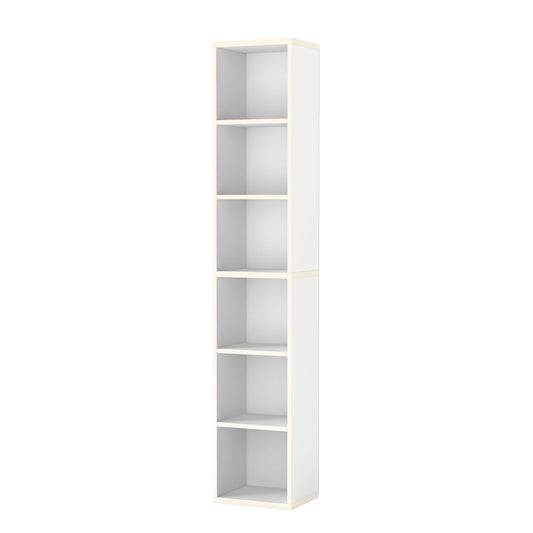 Levede Bookcases Book Shelf Shelving Storage Unit Slim Wood Office Home White