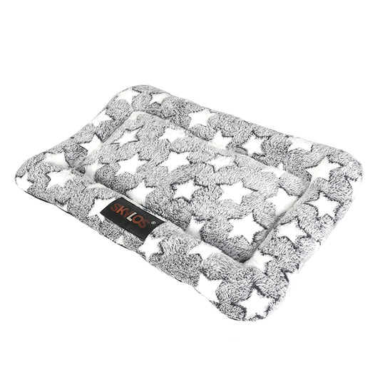 Skylos Dog Bed Arctic Fleece Soft Pet Cat Cushion Large Dog Puppy Crate Mat