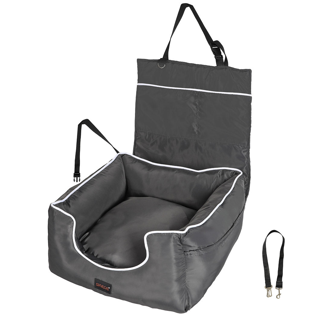 Skylos Pet Car Seat Dog Booster Mat Portable Large Travel Bed Removable Washable