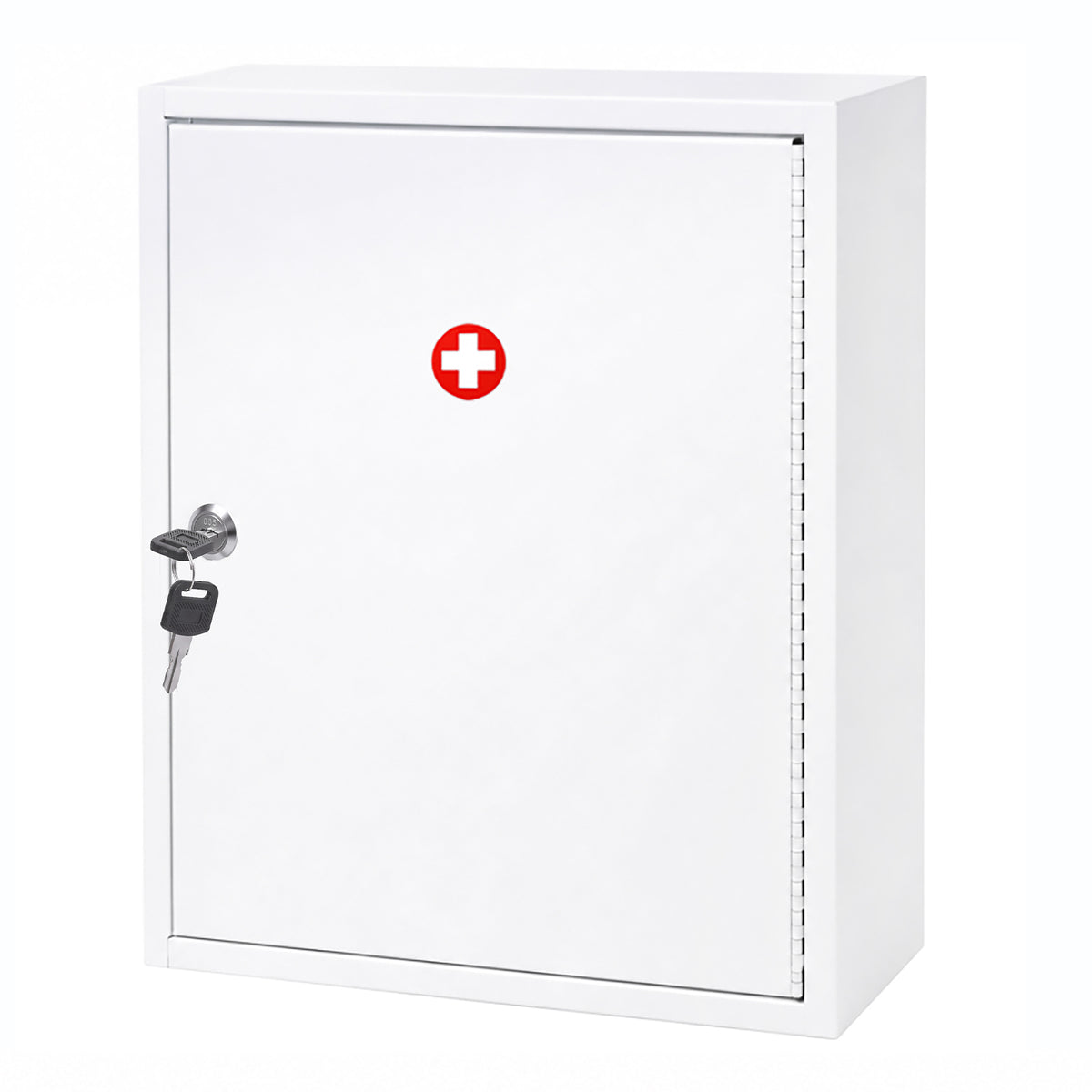 Levede Medicine Storage Box Lockable Steel Wall Cabinet 3-Tier White For Home Use