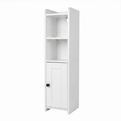 Levede Bathroom Cabinet Slim Corner Storage Adjustable Shelves PB MDF White