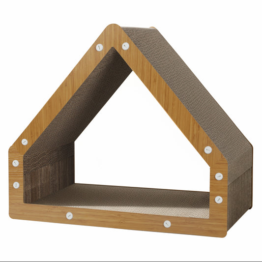 Skylos Cat Scratching Board House Corrugated Cardboard Cat Scratcher Indoor
