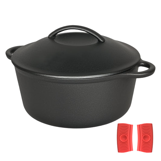 Toque 6.6L Cast Iron Dutch Oven Heavy Duty Casserole Dish Pot Stockpot With Lid