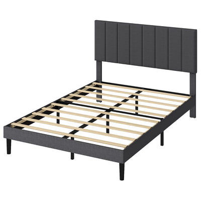 Levede Bed Frame Small Double King  Linen Fabric Upholstered Soft Foam Headboard