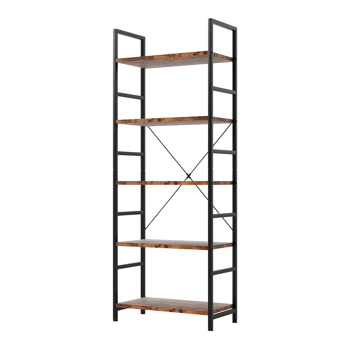 Levede Ladder Shelf Bookcase 5 Tier Bookshelf Display Cabinet Steel Heavy Duty