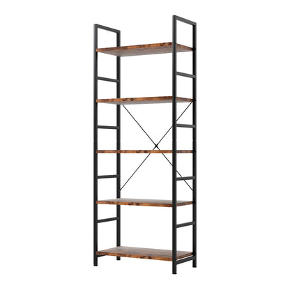 Levede Ladder Shelf Bookcase 5 Tier Bookshelf Display Cabinet Steel Heavy Duty