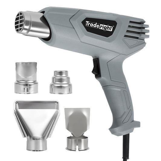Traderight 2000W Heat Gun Hot Air Blower 2 Temperature Paint Remover  4 Nozzles