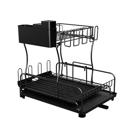 Toque Dish Drainer Drying Rack Drip Tray Stainless Steel Expandable Over Sink