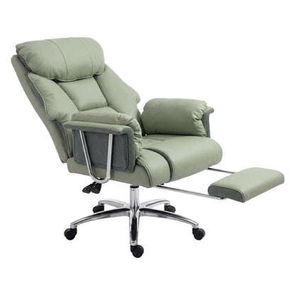 Heavy Duty Executive Office Chair Wide Spring Cushion Recliner with Footrest
