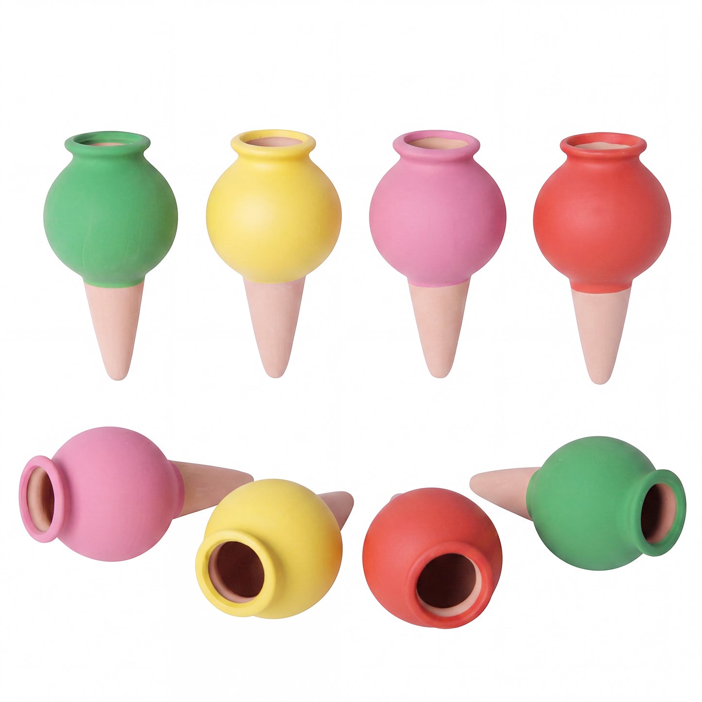 TOQUE 8 Pack Terracotta Self Watering Spikes Plant Automatic Watering Globes