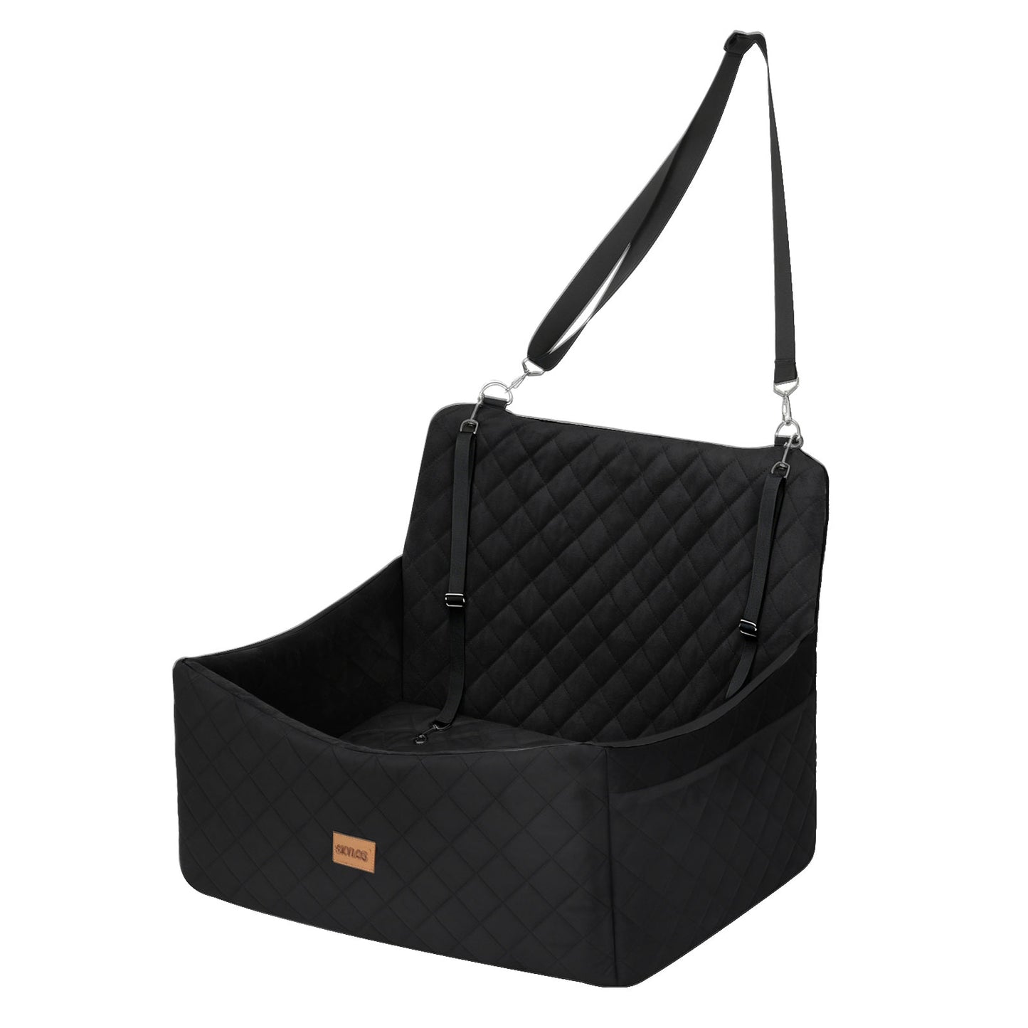 Skylos Large Dog Booster Car Seat Travel Carrier Bed Basket for 2 Small Pets