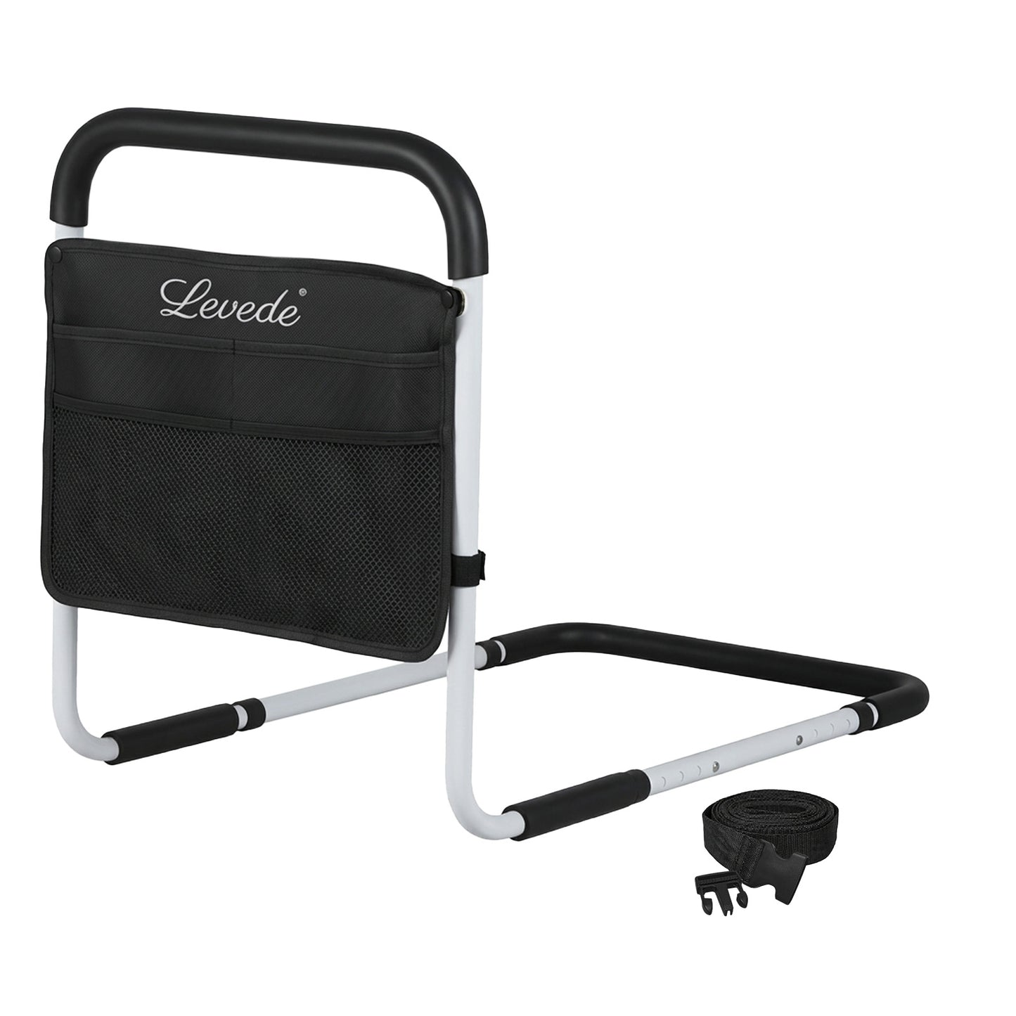 Levede Bed Rails Adjustable Heights Storage Pocket Assist Support Side Railings