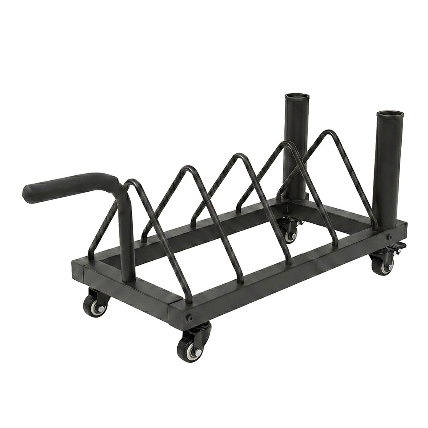 Centra Weight Plate Rack Wheeled Horizontal Olympic Barbell Bumper Storage Stand