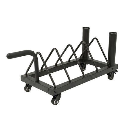 Centra Weight Plate Rack Wheeled Horizontal Olympic Barbell Bumper Storage Stand