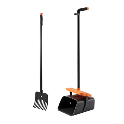 Skylos Pooper Scooper Pet Waste Collector 120cm Handle with Rake 35 Waste Bags