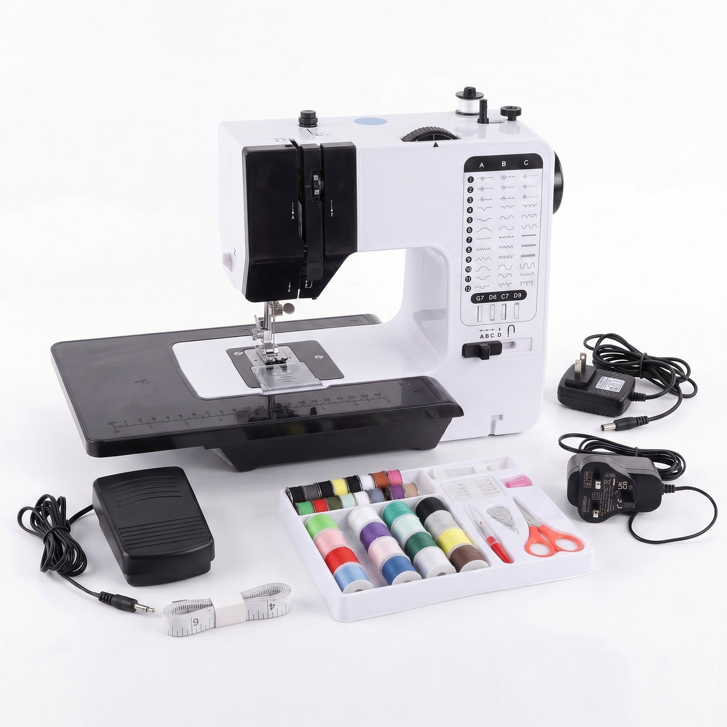 Spector Mini Sewing Machine Portable Electric Household DIY Sewing Kit Pedal