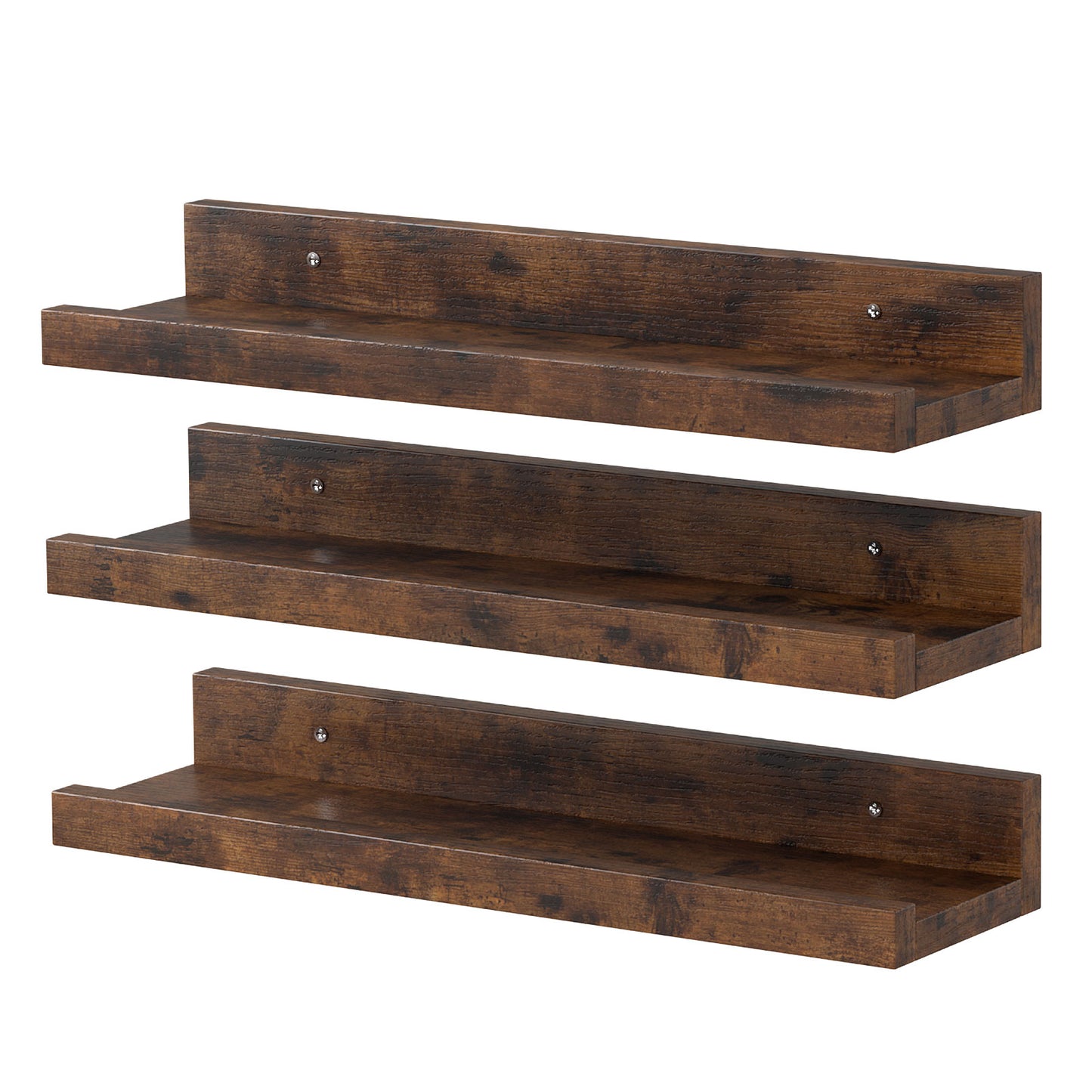 Levede Rustic Floating Shelves Set 3 Wall Mounted Display Shelf Wood Storage