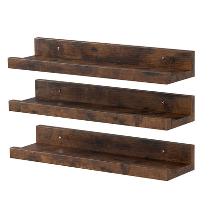 Levede Rustic Floating Shelves Set 3 Wall Mounted Display Shelf Wood Storage