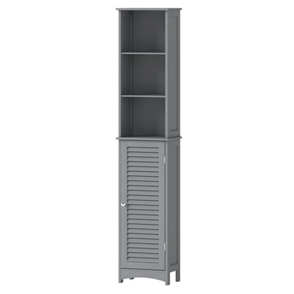 Levede Tall Bathroom Cabinet Slim Freestanding Bathroom Storage Cupboard Unit