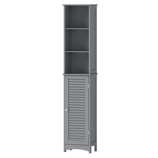 Levede Tall Bathroom Cabinet Slim Freestanding Bathroom Storage Cupboard Unit
