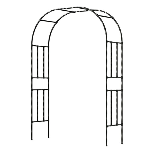 LAMBU 2.4M Metal Garden Arch Trellis Rose Climbing Plant Archway Tubular Frame