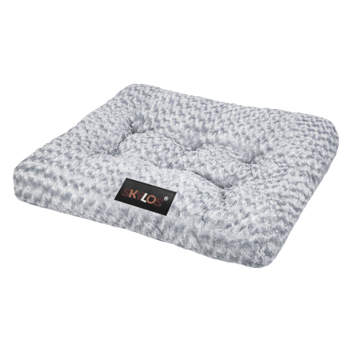 Skylos Dog Bed Soft Velvet Non-Slip Pet Crate Keneel Mattress Mat Small Large