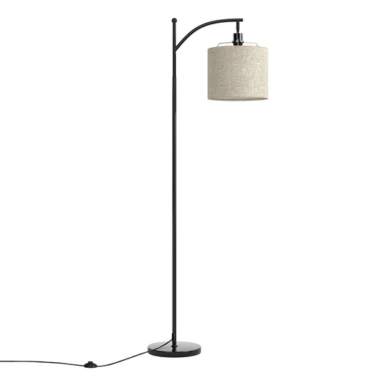 Emitto Floor Lamp Corner Reading Light 3 Colour Dimming Adjustable Linen Shade