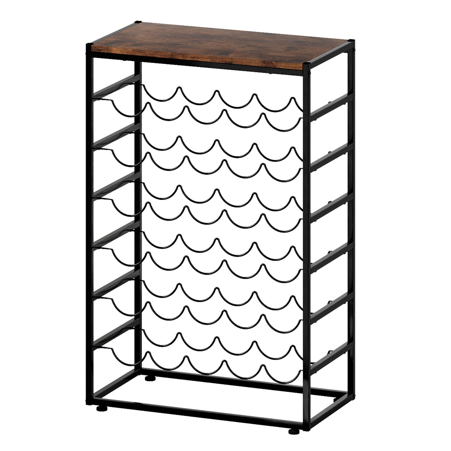 Levede Wine Rack 30 Bottles Free Standing Floor Wooden Top 6 Tiers Wine Shelves