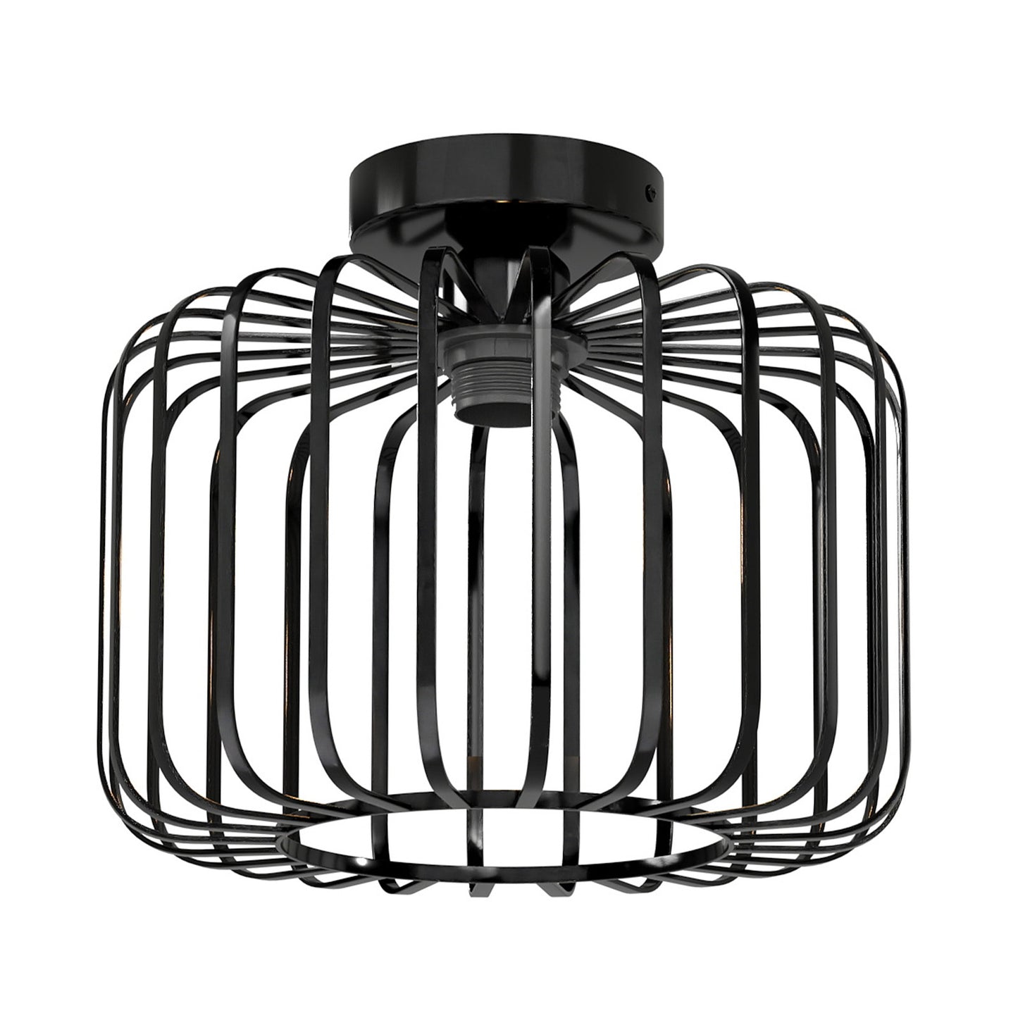 Emitto Ceiling Light Industrial Chandelier Metal Pendant Lamp Bedroom E27 Black