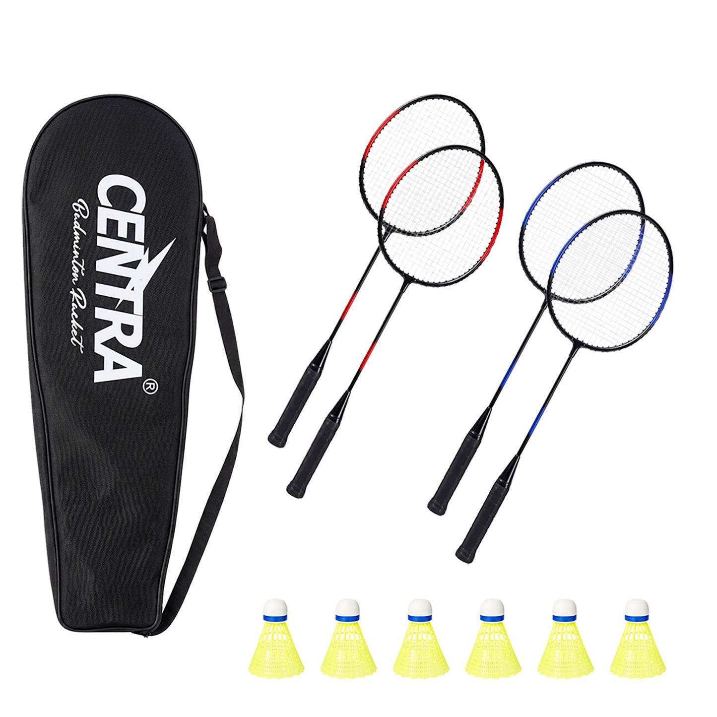 Centra Badminton Racket Set 11PCS 4 Players Aluminum Outdoor Game with Bag