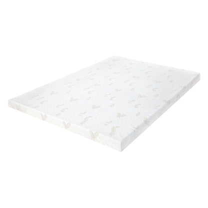 Lavio Memory Foam Mattress Topper 7cm Single Double Dual Layer Washable Non Slip