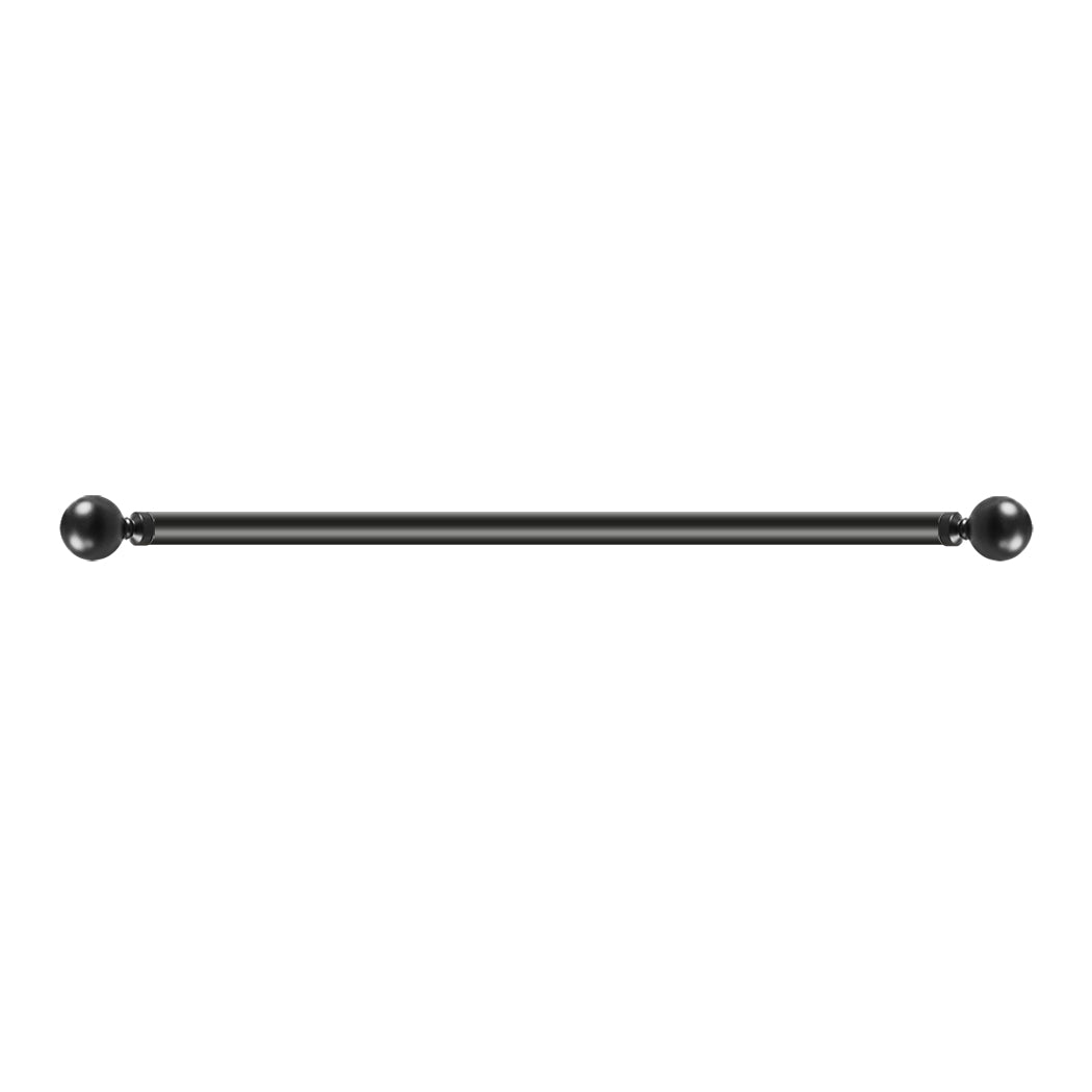 Marlow Steel Curtain Rod Quiet Rail Pole Set Extendable Adjustable Home Hotel