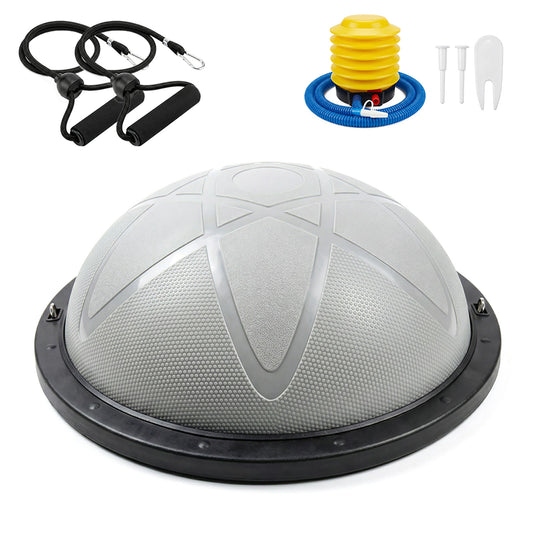 Centra Half Balance Ball Trainer with Resistance Bands Pump Yoga Pilate Fitness
