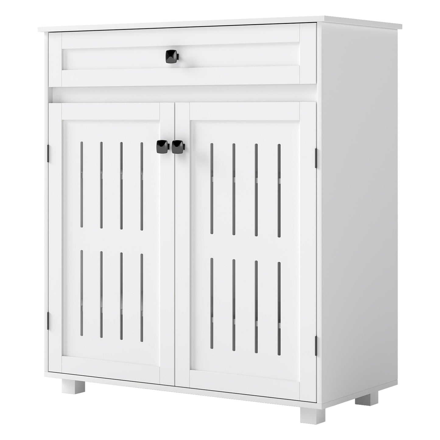 Levede Shoe Cabinet 4-Tier Door Entryway Storage Rack Organizer Cupboard White