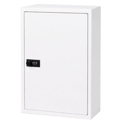 Levede Medicine Cabinet Lockable Storage Box Wall Mounted Metal Home White