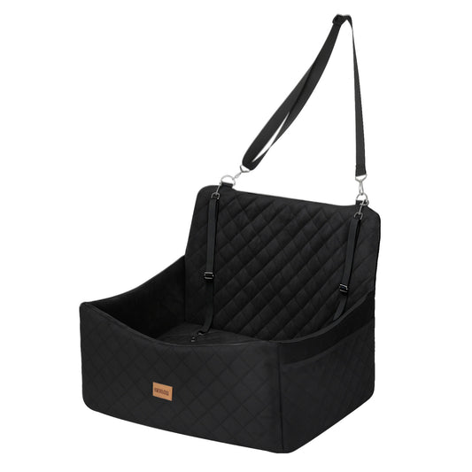 Skylos Dog Booster Car Seat Travel Carrier Bed Basket for Pet up to 55lbs Black