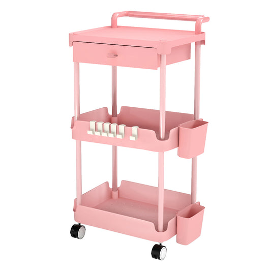 Levede 3 Tier Storage Trolley Cart on Wheels Kitchen Utility Rolling Rack Shelf
