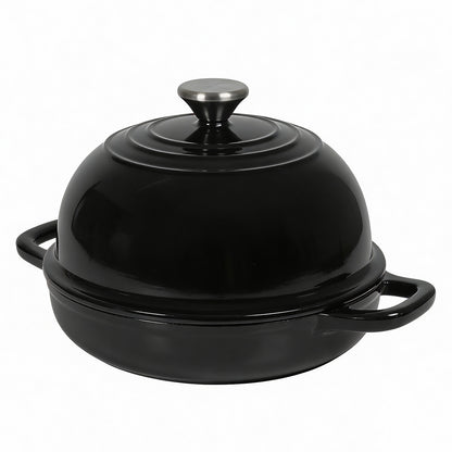 Toque Cast Iron Enamelled Dutch Oven Bread Baking Pot Casserole Dish Round 24cm