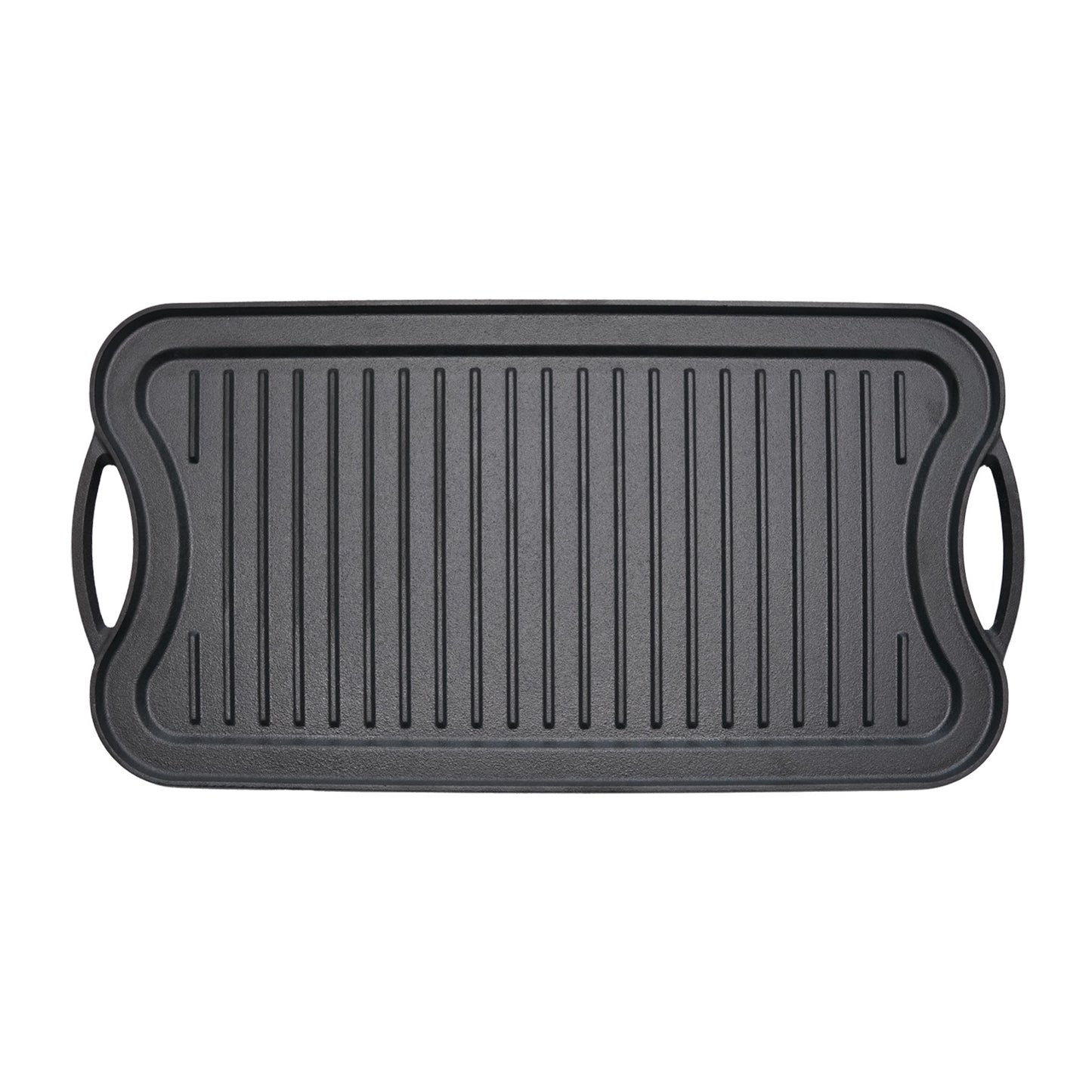 Toque Reversible Cast Iron Griddle Plate Non-Stick Grill Skillet Kitchen 50.5cm